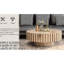Table basse de 31,4 po avec grain de bois naturel, stable pour un décor lourd dans les pièces, finition de différents styles, bureaux confortables, décoration intérieure