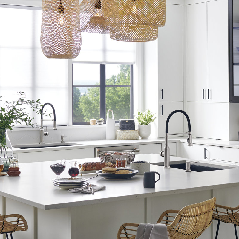 Empressa Semi-Pro Pull-Down Dual-Spray Kitchen Faucet, Stainless