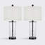 Ensemble de lampes de table en métal et verre 23,25 "Quinita Modern Glam MCM (avec USB) - Funky Modern-169415440