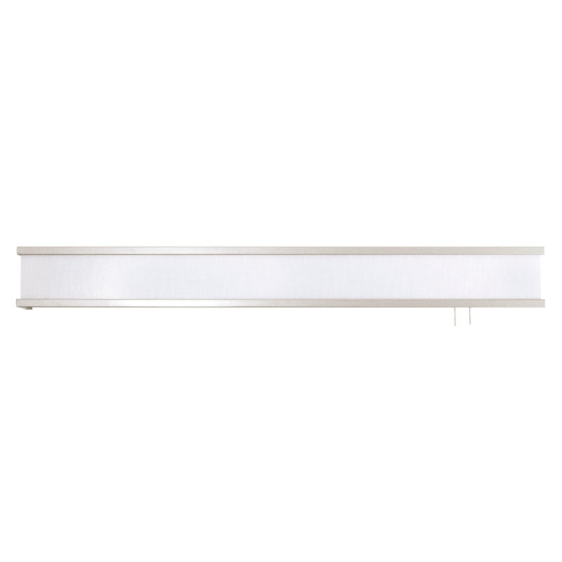 2 lumières, H 4,88 po x l 50 po x P 4 po, Nickel satiné