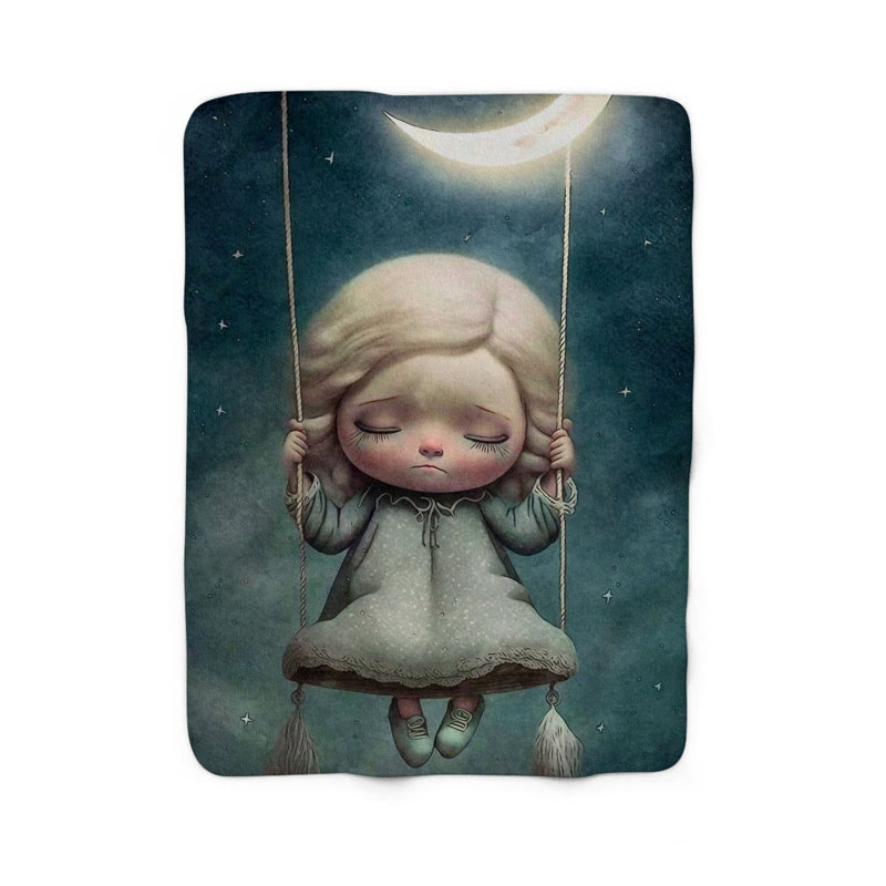 Starlit Dreams - Couverture Sherpa de qualité supérieure 1 pièce, Grand lit