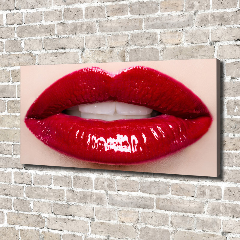 Red Lips - Print, Canvas, 70cm H x 140cm W x 2cm D