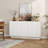 60" Curved Sideboard With Adjustable Shelf & 4 Doors-1019637295