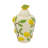 8.7X8.7X15" White Ceramic Lidded Jar With Playful Lemon Design