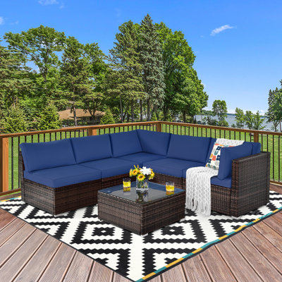 5 - Person Patio Conversation Set with Cushions