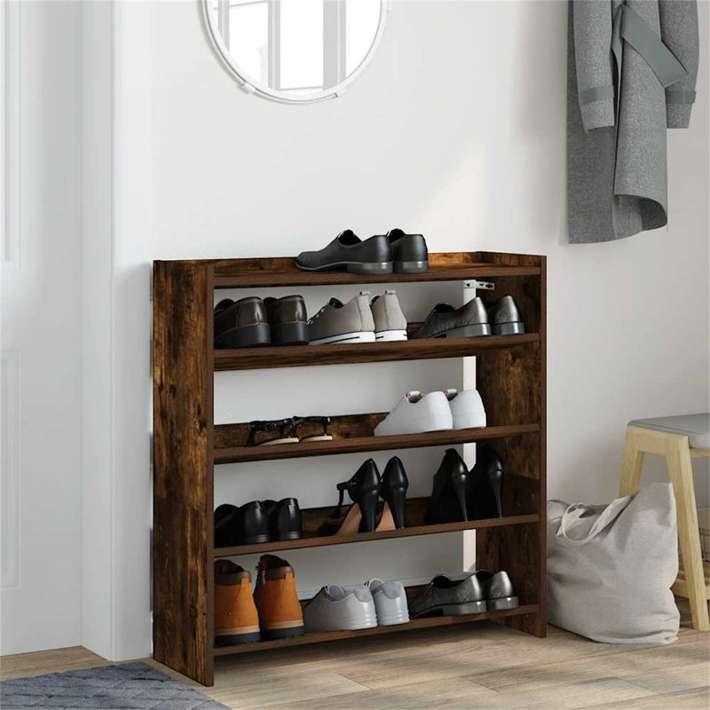 Casidhe Shoe Storage Cabinet, Brown, white and pink
