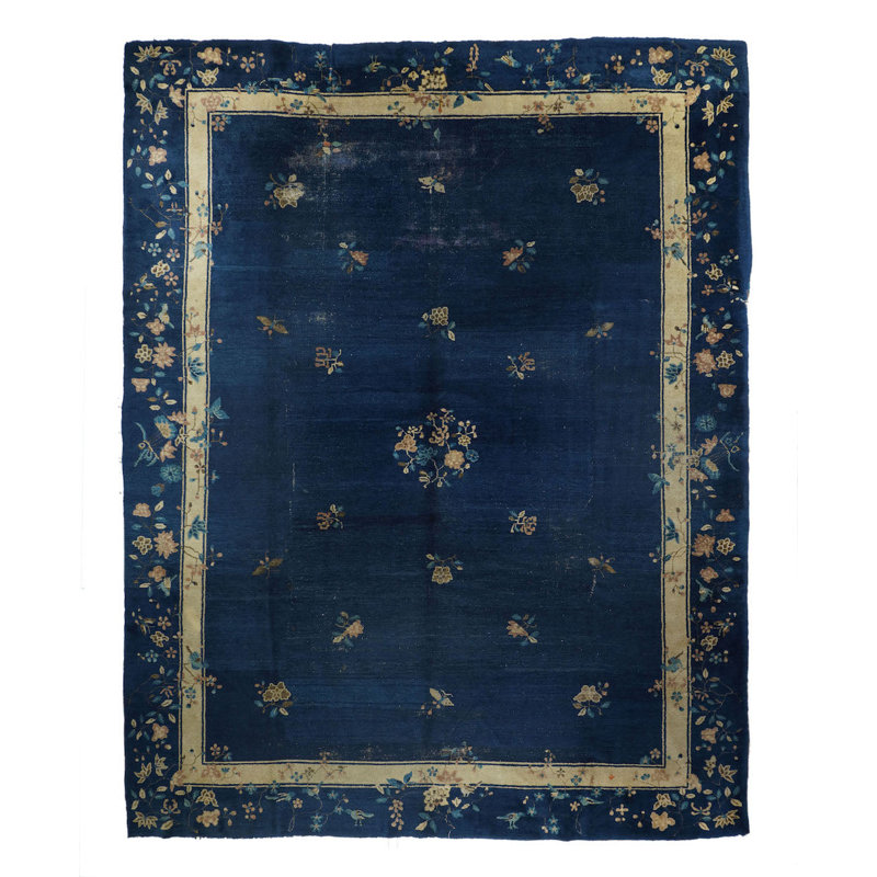 Wool Southwestern Area Rug in Blue