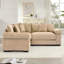 Canapé modulaire surdimensionné surdimensionné en nuage, canapé modulaire convertible avec accoudoirs très larges à assise profonde, 10 coussins décoratifs en velours côtelé de qualité supérieure, conception ergonomique, assemblage facile, pour les salons, chameau-2036851033-2036851034