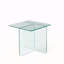 Table de bout en verre trempé transparent