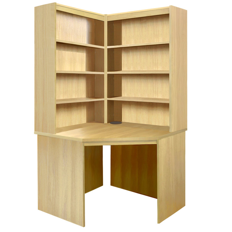 Haajar Corner Writing Desk, Natural