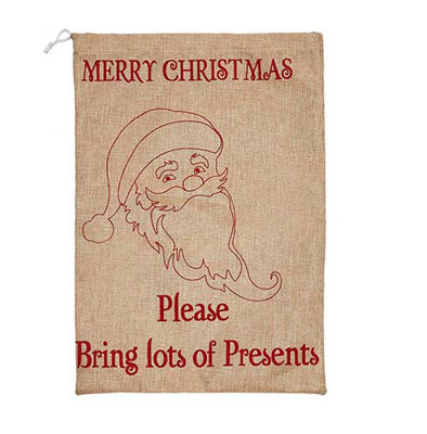 Burlap Christmas Santa Sack