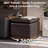 18.5"W Storage Ottoman With 360° Swivel Base Acacia Wood Frame Fully Assembled-382894625