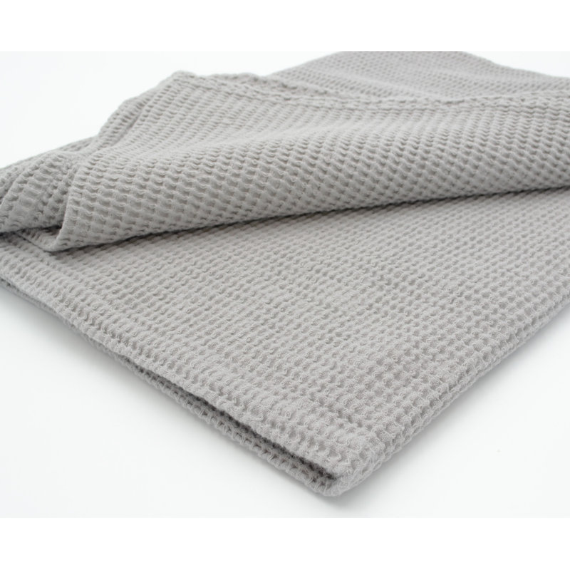 Mosche Turkish Cotton Waffle Bath Sheet, Cement