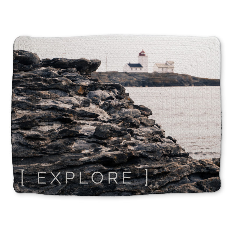 Explore Coastal Beach Gray Braided Polyester Placemat