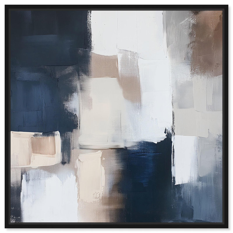 «Stormy Hues I» par Art Remedy, H 13 po x l 13 po, Noir, Cadre flottant