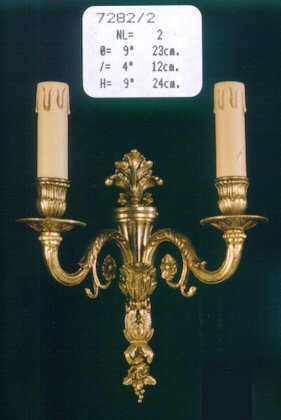 Cowie Candle Wall Light, French Gold