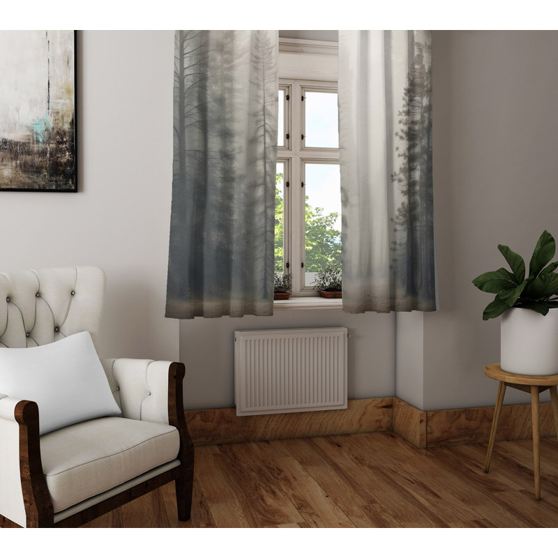 Paire de rideaux semi-transparents en polyester Arelly, L 20 po x L 82 po
