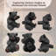 Poignée de tiroir et d'armoire en résine rustique avec motif d'ours noir