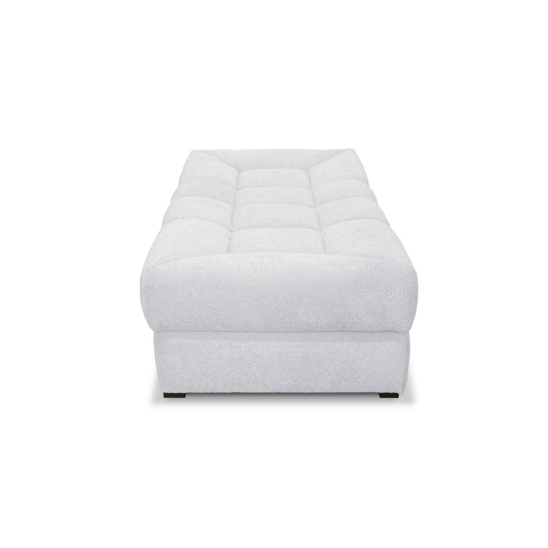 Upholstered Chaise Lounge, White
