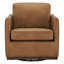 Fauteuil pivotant rembourré en cuir véritable Bobbi-117798968