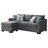 Bevis Upholstered Sleeper Sectional Chaise Sofa Grey-1470274537