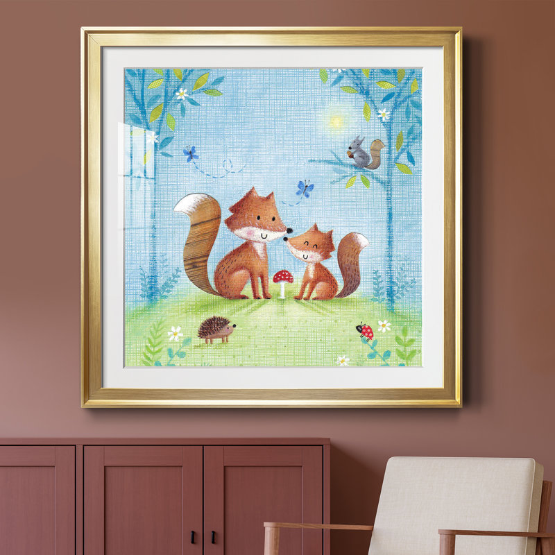 Boho Greenery I - peinture encadrée, Encadrement doré, H 30,5 po x l 30,5 po x P 1,5 po