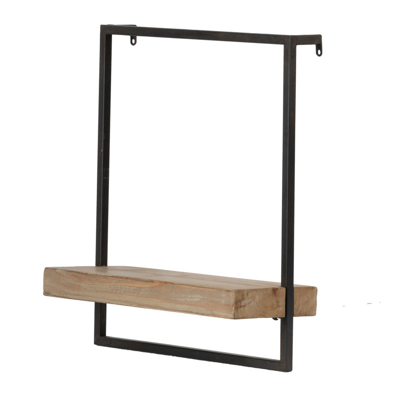 Tablette murale en fer et en bois 15,7 po x 5,9 po x 17,7 po Home Style