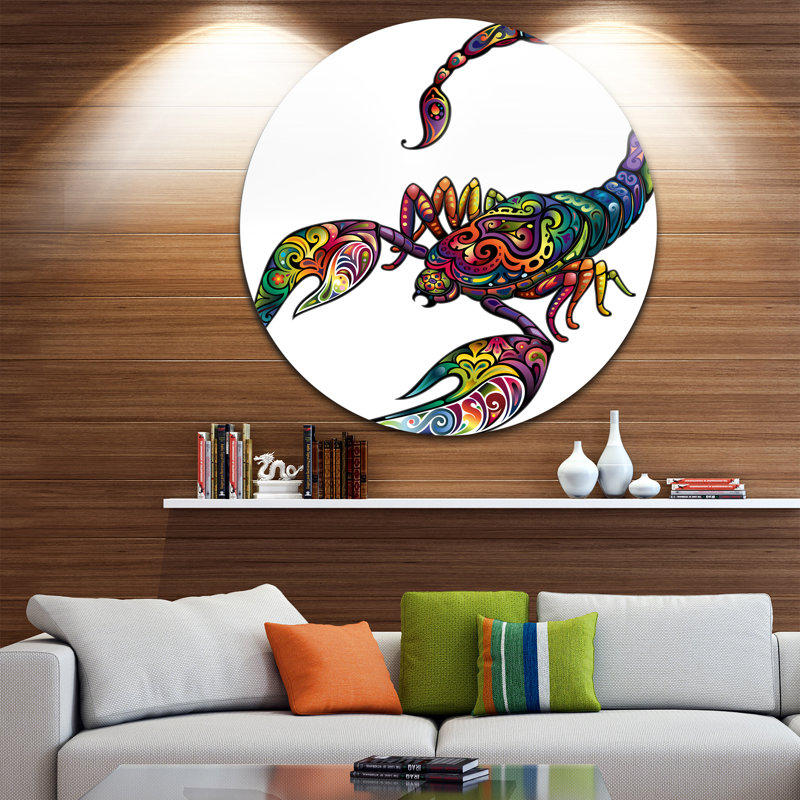 Animal «Cheerful Scorpion», impression, H 23 po x l 23 po x P 1 po, Métal