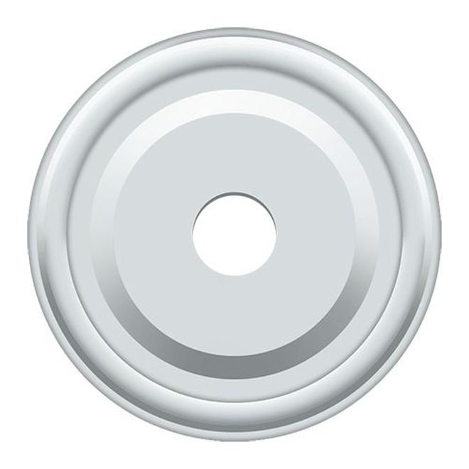 Metal Knob Backplate, Polished Chrome