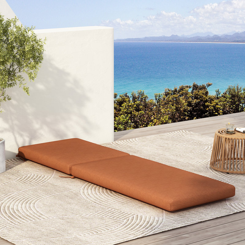 Coussin de chaise longue d'extérieur Aashild, Orange