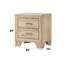Table de chevet pour chambre à coucher en finition naturelle - 2 grands contenants à tiroirs avec glissières à extension d'élément Fabrication d'élégante poignée en métal
