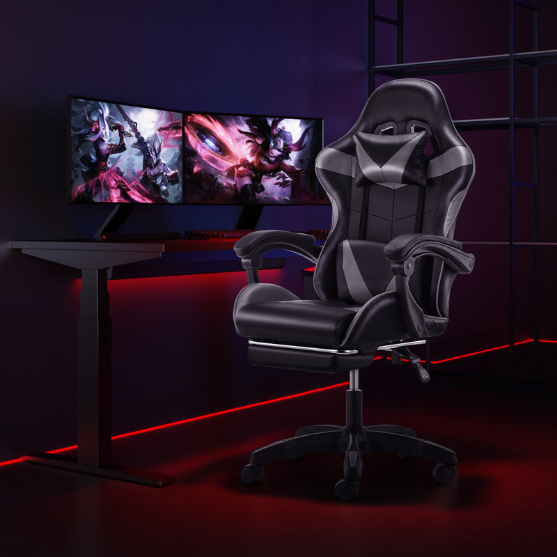 Inbox Zero Adjustable Swiveling Accent Game Chair