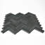 Highland 1" x 3" Basalt Chevron Mosaic Wall & Floor Tile