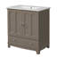 Meuble-lavabo Freestading 30 po avec comptoir en céramique-746709283