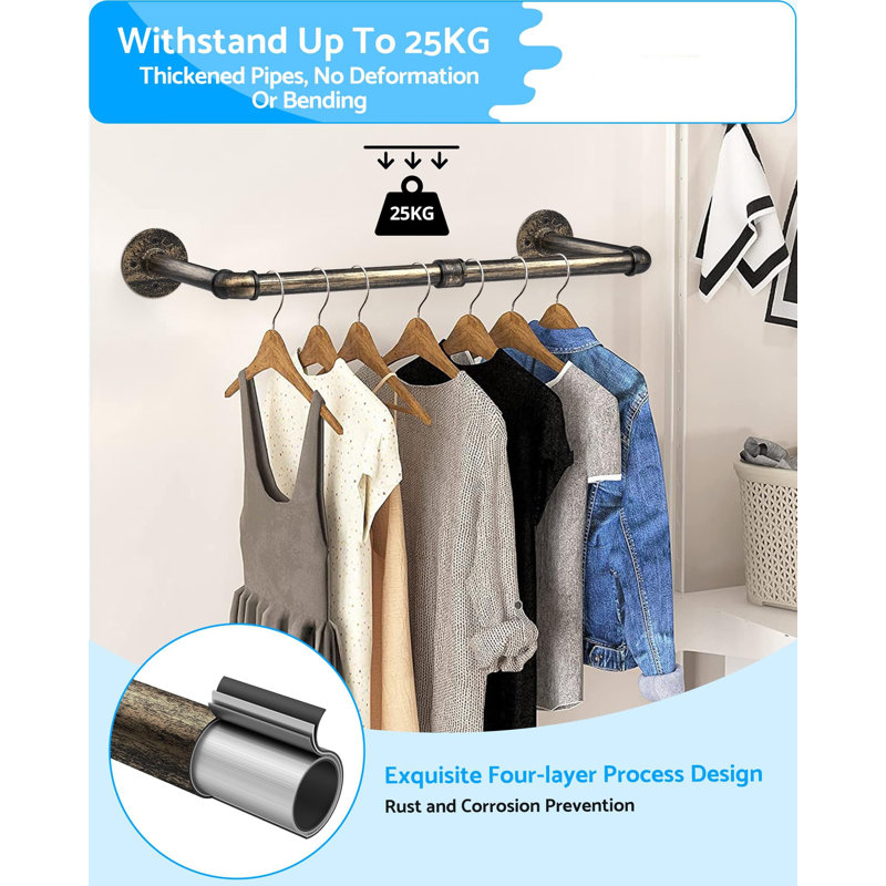 60cm Wall Mounted Clothes Rack