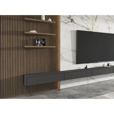 Panneau mural en bois Shiplap 45 po x l 5,75 po, panneau mural 3D pour décoration murale intérieure