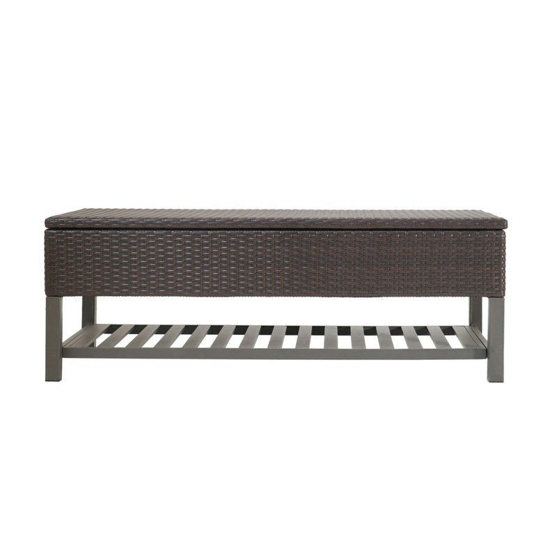 Banc de rangement Regent avec support en métal