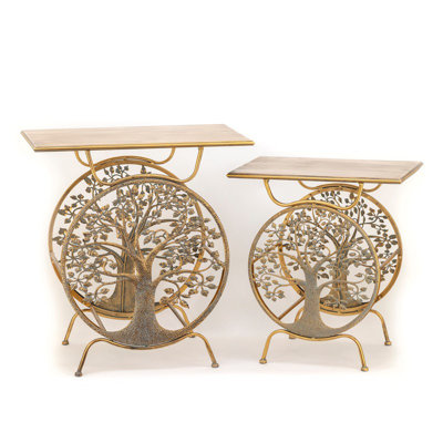 Tree of Life Assorted Rectangular Plant Stands (Set of 2)