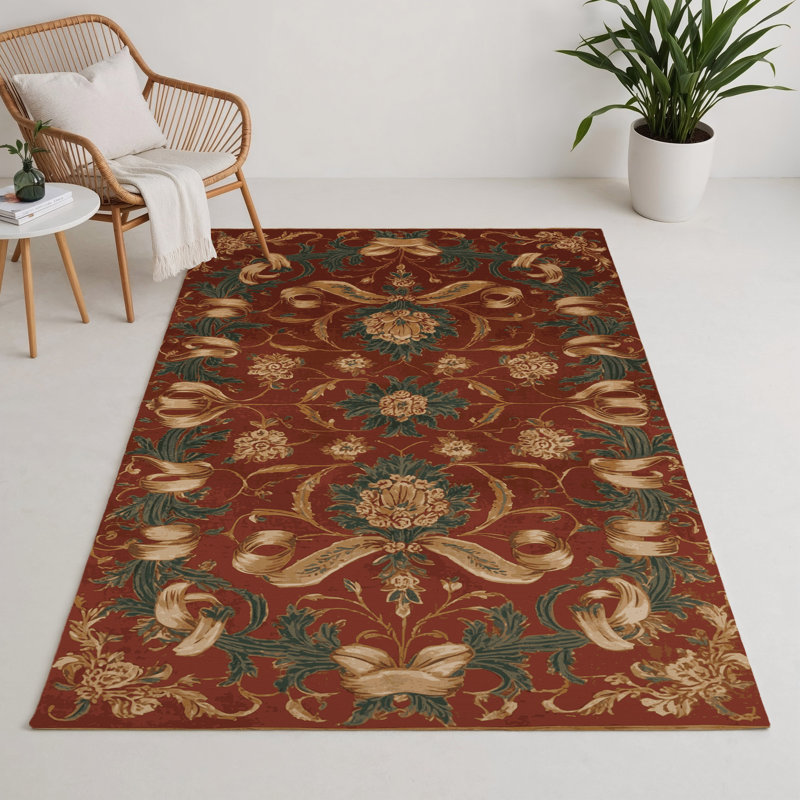 Tapis d'intérieur et d'extérieur brun français, Rectangle 9 pi x 12 pi