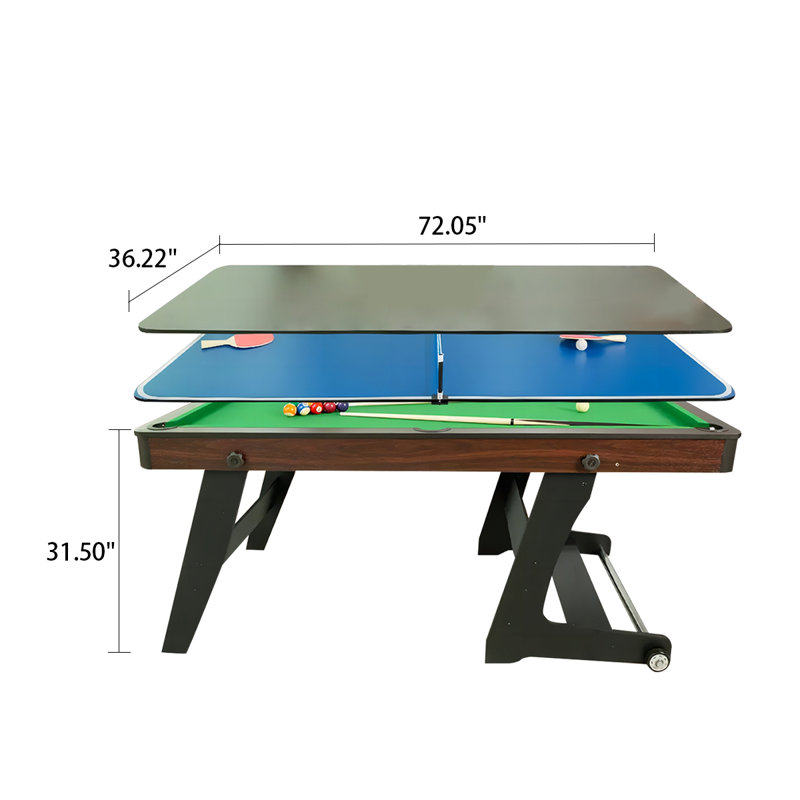 72.05'' L 2 Game Multi Game Table
