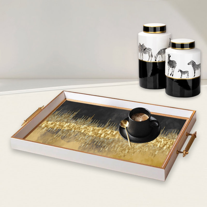 Élégant plateau en verre de 19,7 po x 11,4 po x 1,4 po | Fabrication 100% verre durable | Facile à nettoyer avec un chiffon humide | Idéal pour le service, la présentation décorative et l'organisation | Ajout élégant à la décoration intérieure