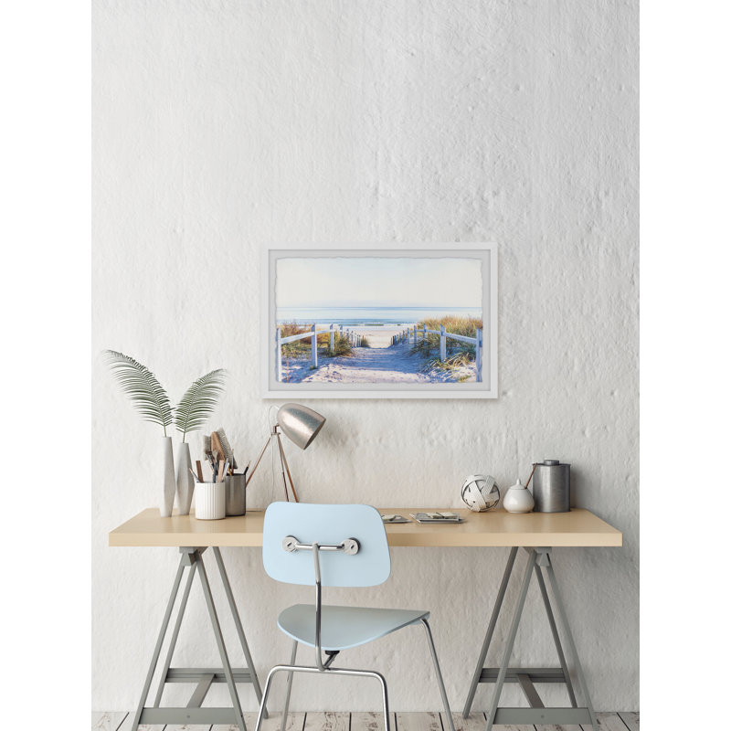 Path to The Beach 1 Piece Single Picture Frame Painting, 41 cm H x 61 cm W