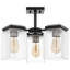 Dugway Glass Semi Flush Mount