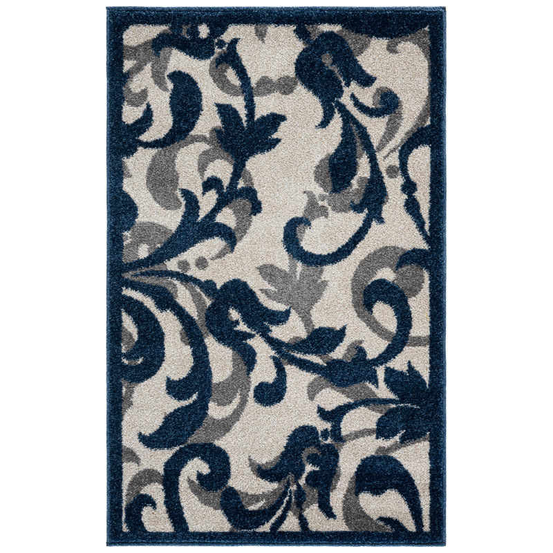 Aalt Performance Floral Rug, Rectangle 2'6" x 4'