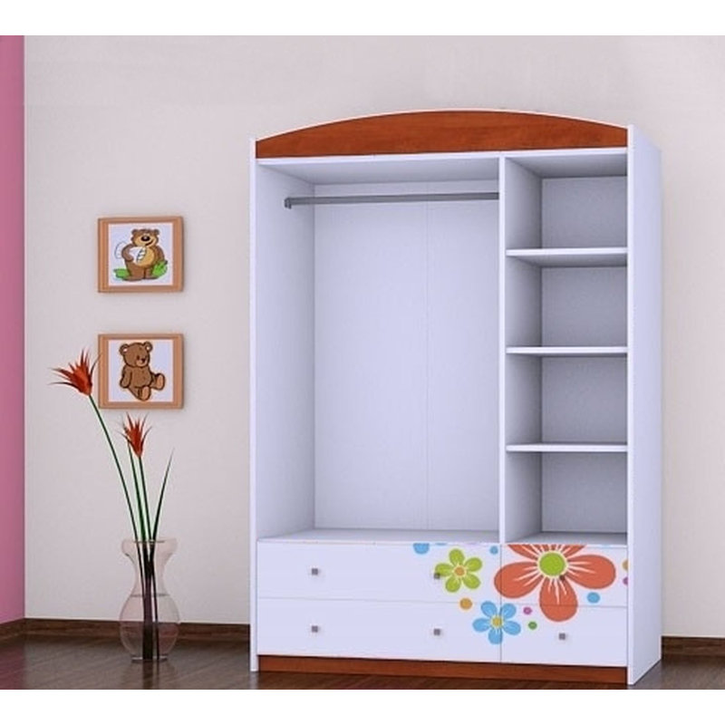 Lukas 3 Door Wardrobe, Red