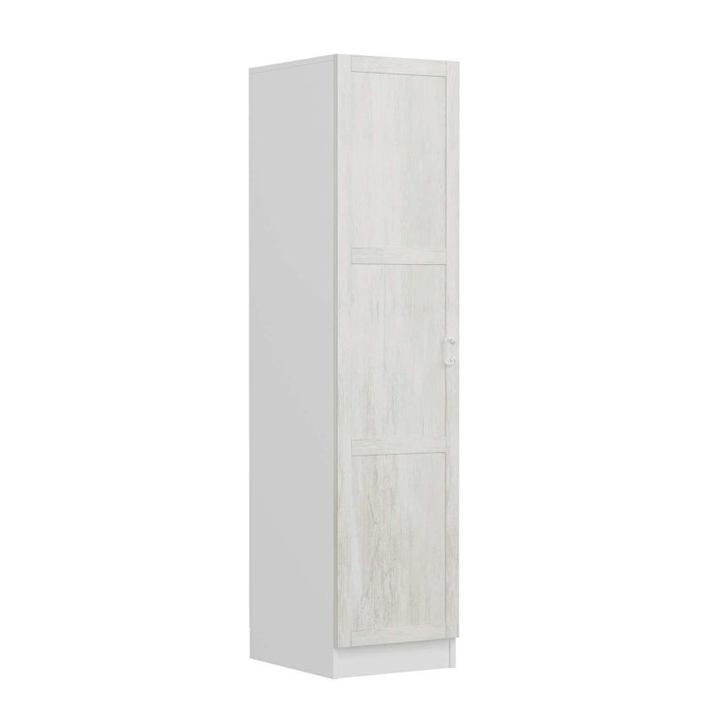 Elina Manufactured Wood Wardrobe, 190cm H x 45cm W x 52cm D, White