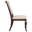 Mobilier de salle à manger en bois franc traditionnel capitonné à motif clouté traditionnel-1738459831