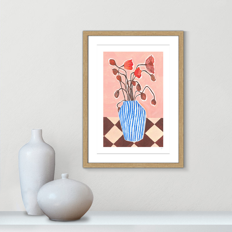 Poppies Print par Violets Print House, 17'' W x 23'' H, Imprimé mat, Naturel