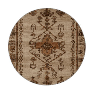 Turkish Beige Indoor and Outdoor Area Rug