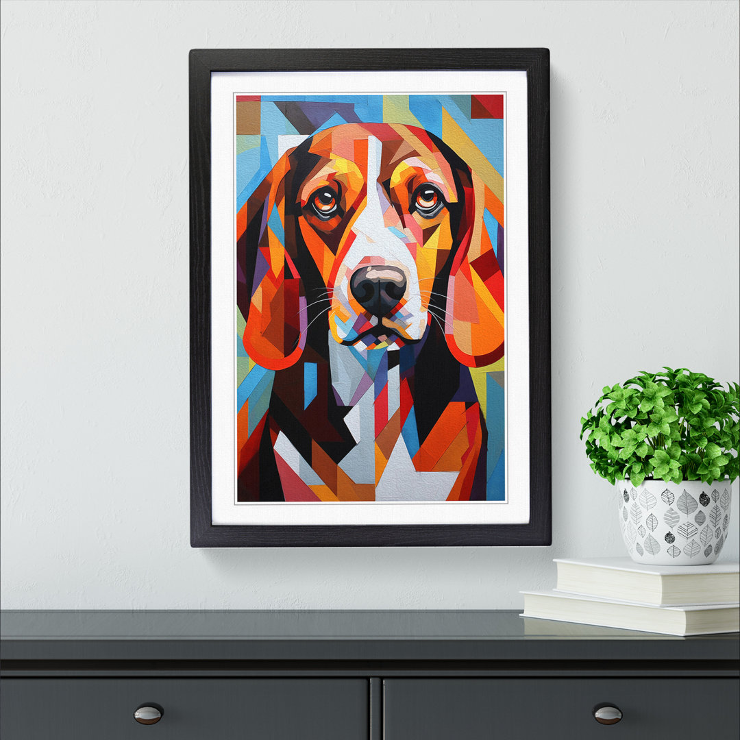 Beagle Constructivism Art - Framed Print